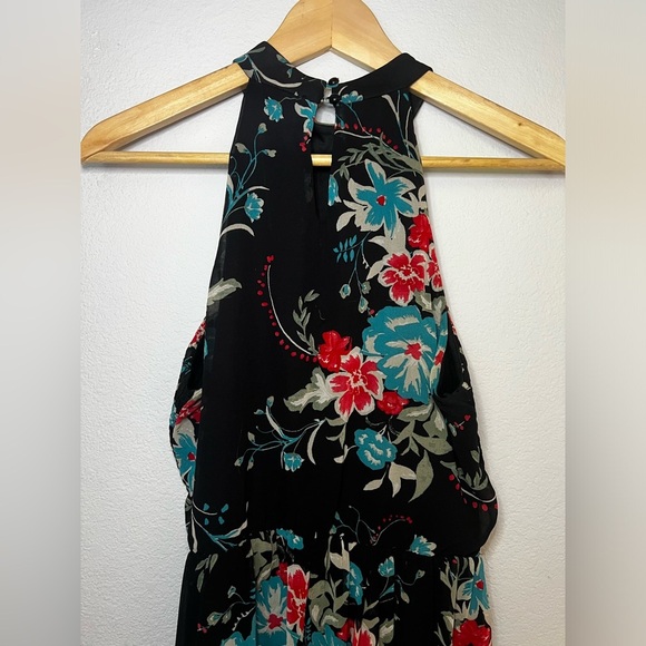 As U Wish womens black floral sleeveless dress Maxi Size Small - Picture 3 of 3